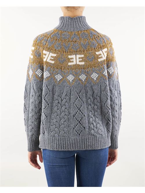 Jacquard sweater with gold lurex Ermanno by Ermanno Scervino ERMANNO BY ERMANNO SCERVINO | Sweater | D45EM021EA1MF668